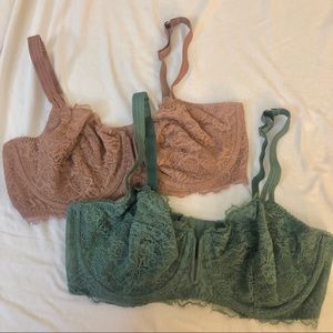 Lace Unlined Bras - Bundle of two